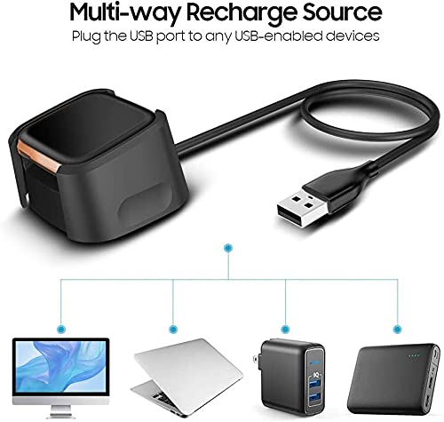 AWINNER Replacement USB Charging Dock for Fitbit Versa 2 Smartwatch - 3Ft Durable Charger Cable Compatible with Versa 2 Health & Fitness Tracker | Perfect for Home, Office & Travel Charging