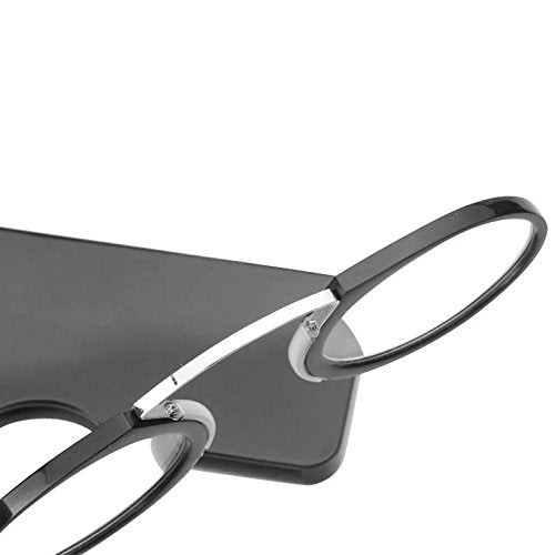 Unisex Credit Card Size Nose Reading Glasses +1.50 Power - No Side Temples/Armless Design with Compact Pod Case - Perfect for Travel, Reading & On-the-Go Use