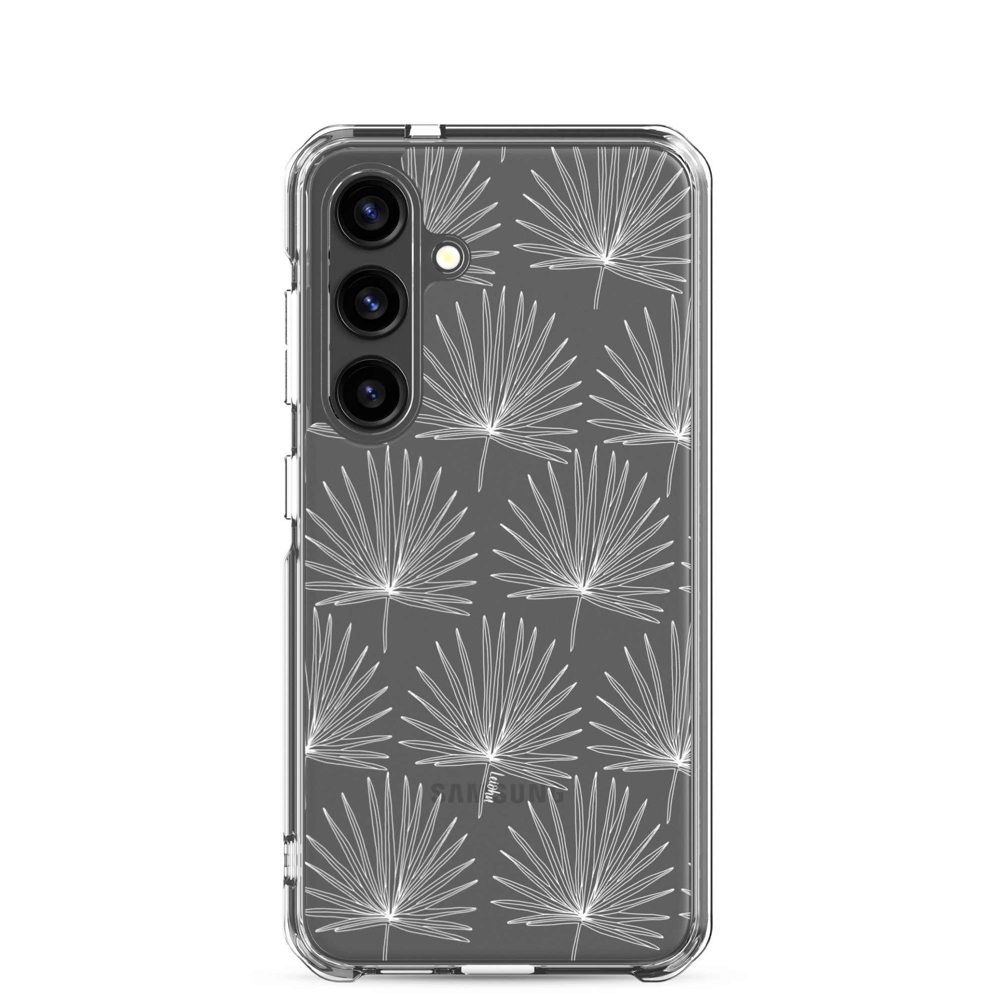 Fan Palm Clear Phone Case for Samsung Galaxy - Slim Protective Cover with Scratch Resistance for Everyday Use & Travel