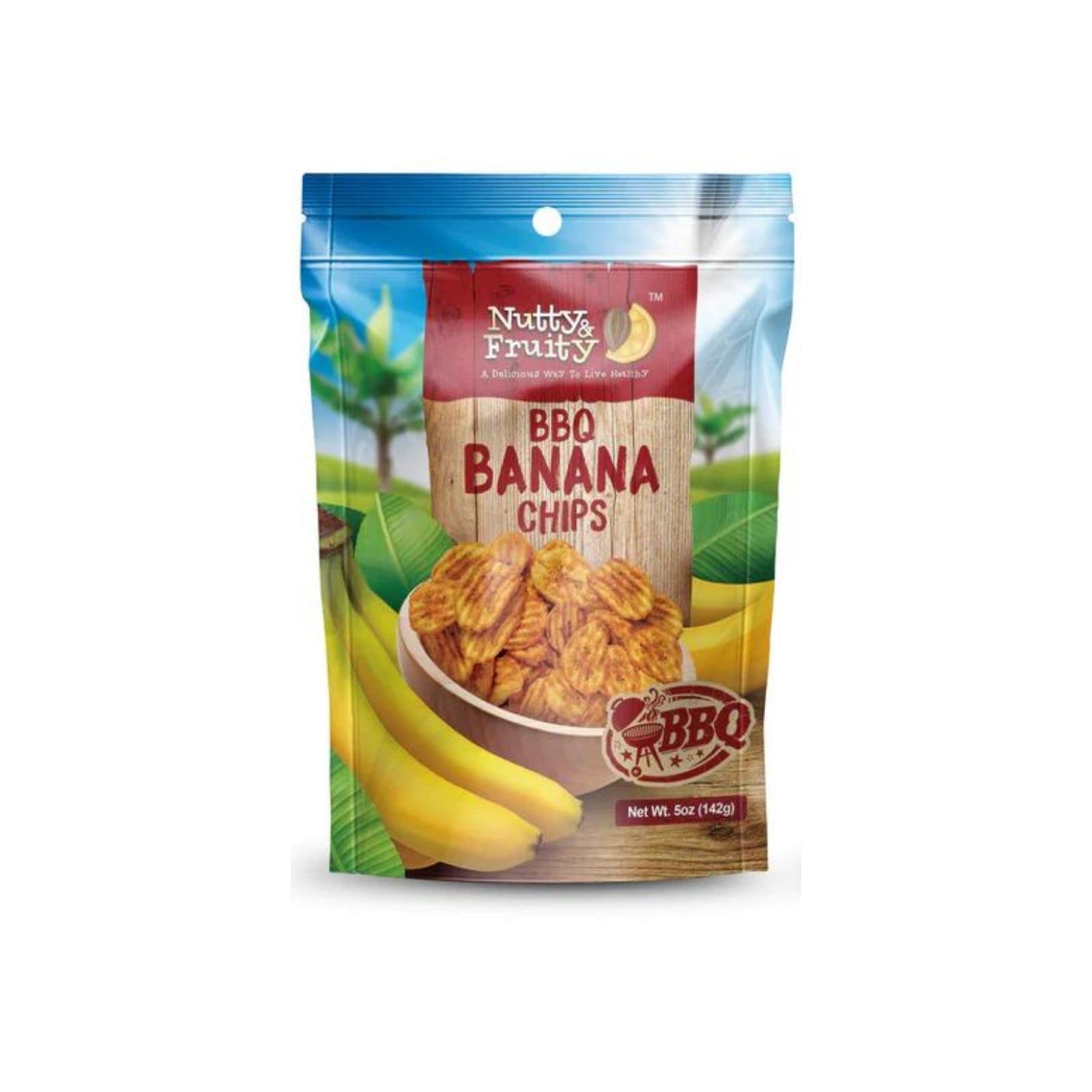 Crunchy BBQ Banana Chips - Sweet & Spicy Snack for Parties, Hiking & Healthy On-the-Go Snacking