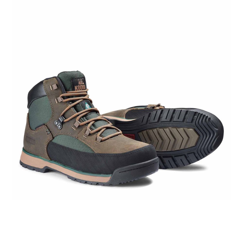 Kodiak Greb Men's Waterproof Steel Toe Work Boots - Heavy Duty Hiking & Construction Safety Shoes for Outdoor Work & Rugged Terrain | KD0A834XA62 Fossil