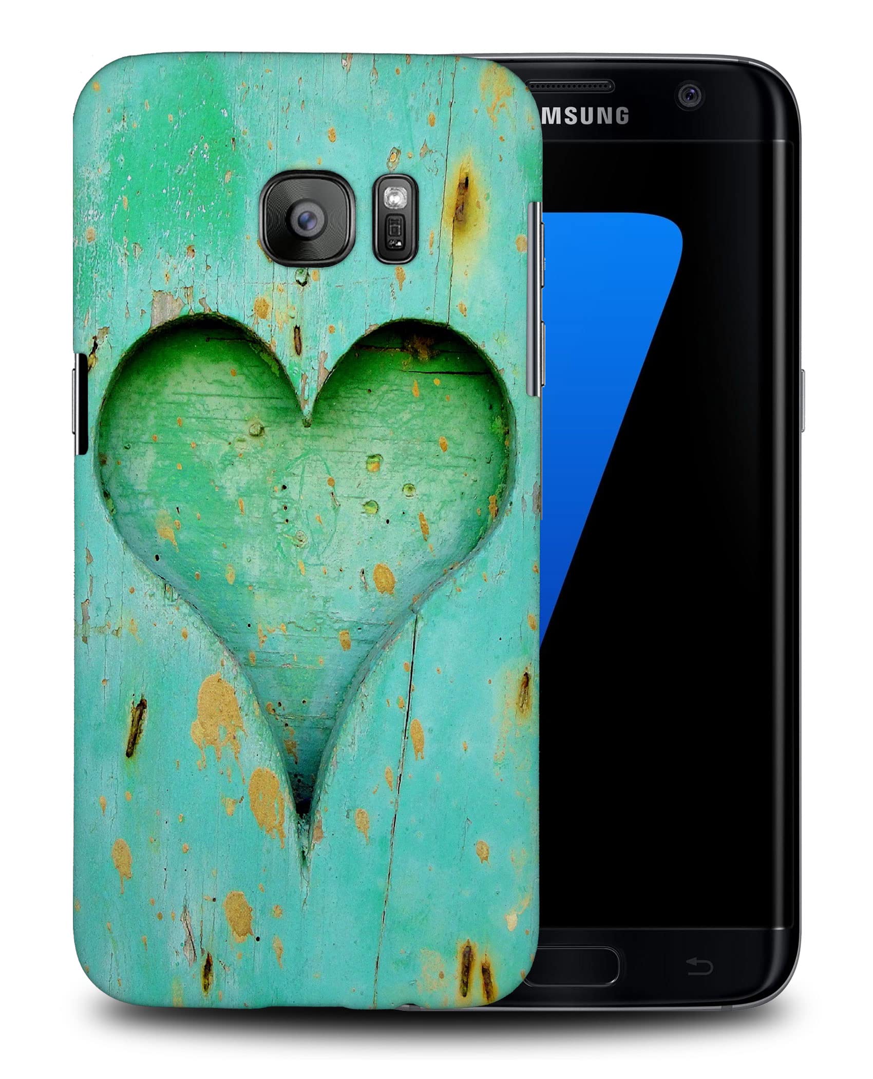 Wooden Heart Phone Case for Samsung Galaxy S7 Edge - Stylish Protection