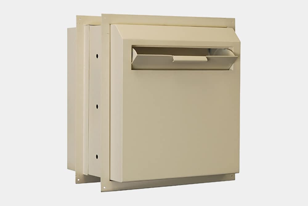 Protex WDD-180E Secure Electronic Locking Through-The-Wall Drop Box - Weatherproof Safe for Mail, Packages & Deliveries - Ideal for Homes, Offices & Apartments