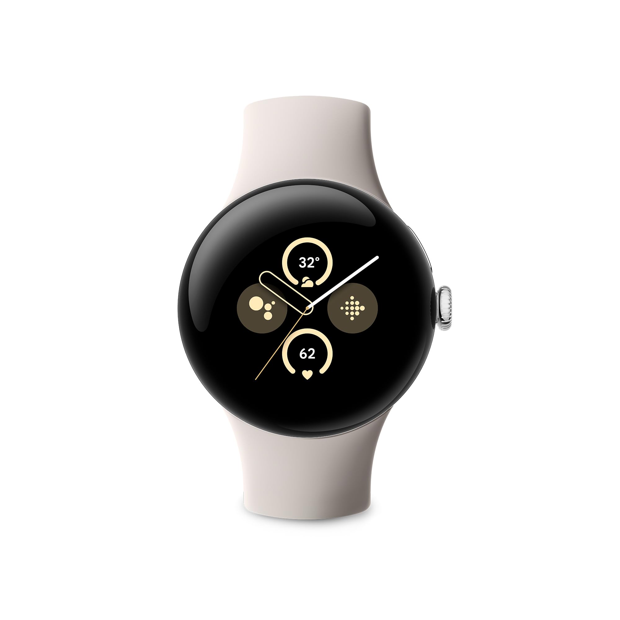 Google Pixel Watch 2 Smartwatch with Fitbit Heart Rate Tracking, Stress Management & Safety Features - Android Wear OS Watch with Polished Silver Aluminum Case & Porcelain Active Band - Wi-Fi Connected for Fitness, Workouts & Daily Wear