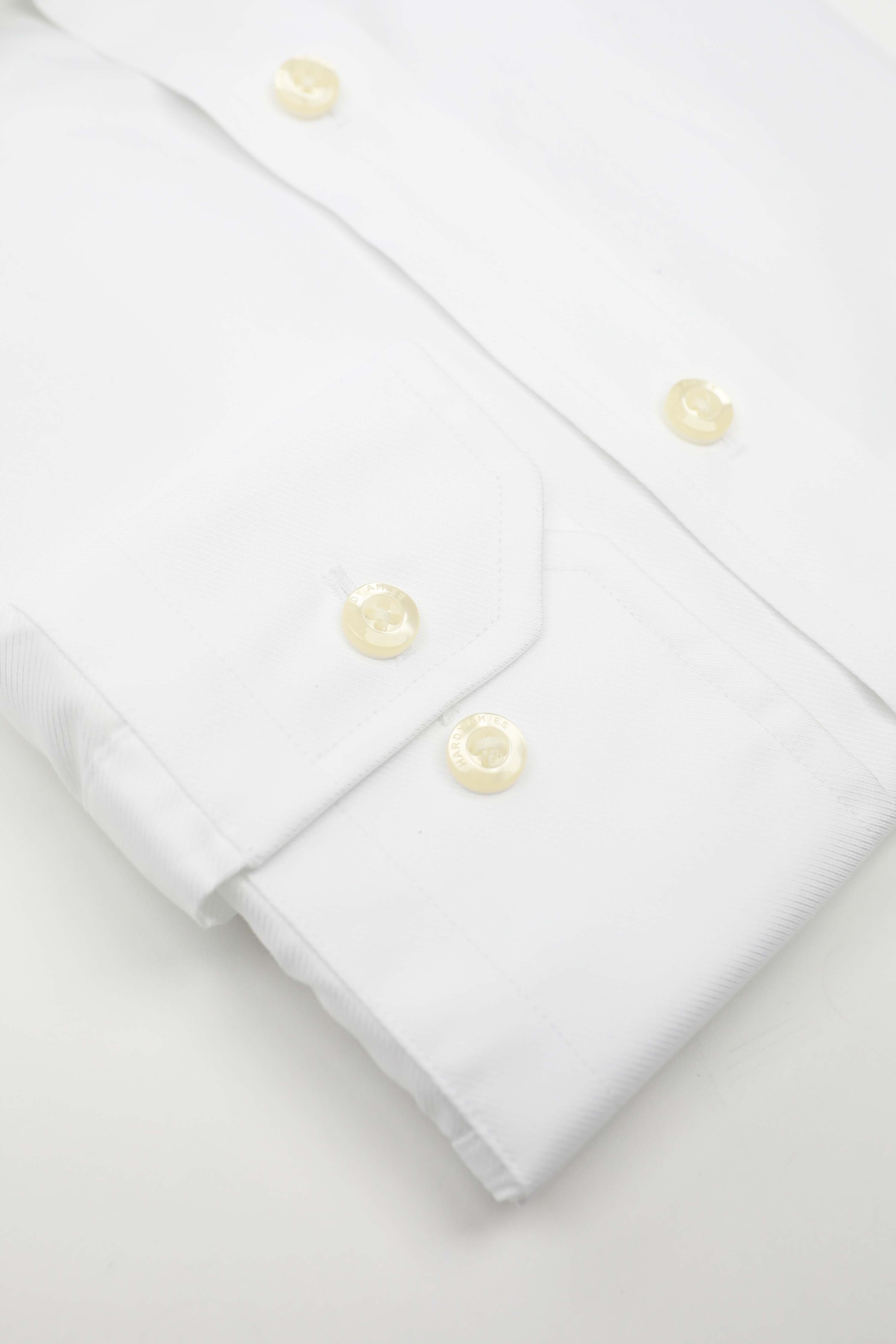 White Micro Twill Shirt for Men - Contemporary Fit Casual Button Down Shirt | Perfect for Office, Business Meetings & Smart Casual Outfits