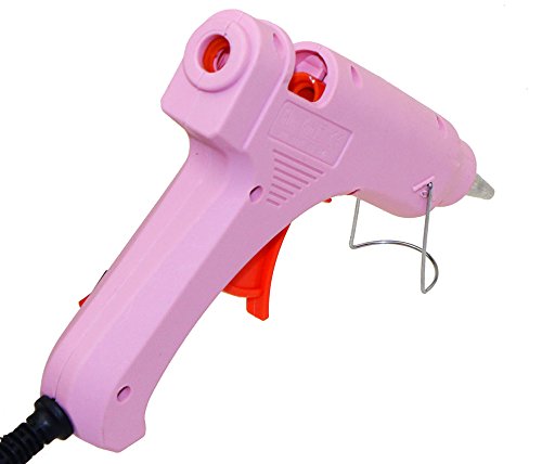 FADMAN 7mm Hot Glue Gun Kit with 28 Glue Sticks - 20W Mini Pink Glue Gun for DIY Crafts, Home Repairs & School Projects (On/Off Switch & Indicator Light) - Perfect for Scrapbooking, Jewelry Making & Woodworking