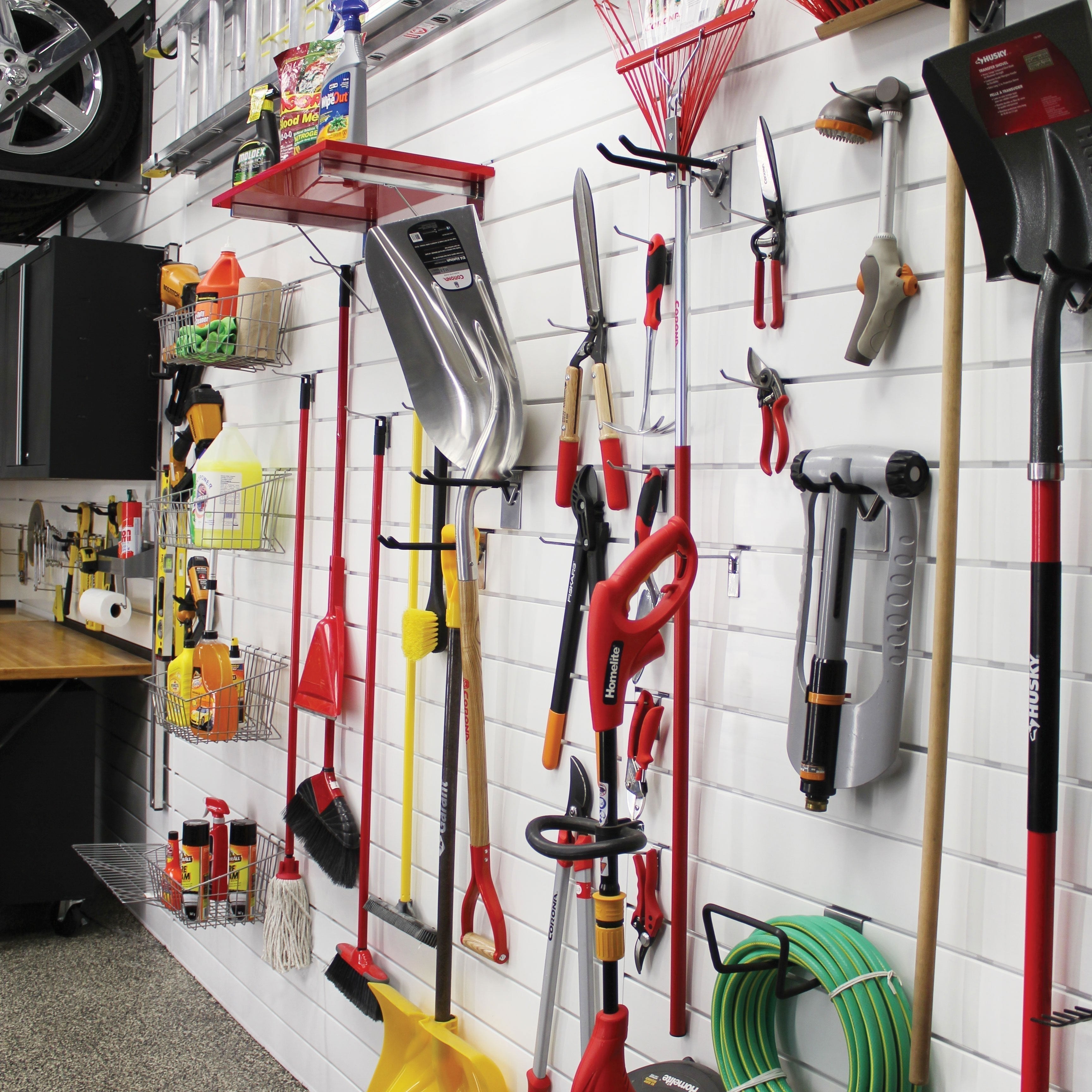 4 ft. x 8 ft. PVC Slatwall Panel - 4 Pack (128 sq ft) - Retail Store Display, Garage Organization & Wall Storage Solution
