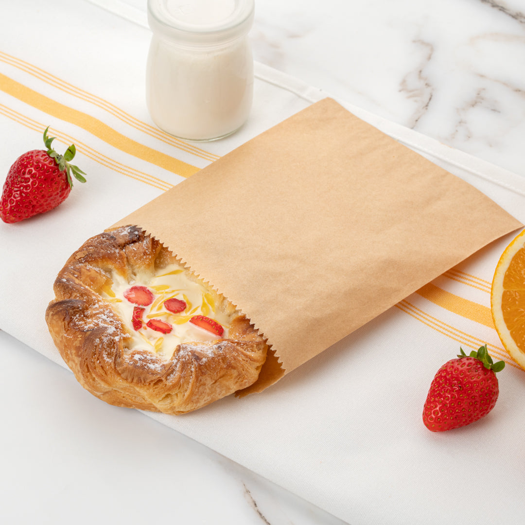 Premium Kraft Paper Bags 7x5 Inches - 100 Count Eco-Friendly Gift Bags for Parties, Weddings, Retail Packaging & Favor Bags