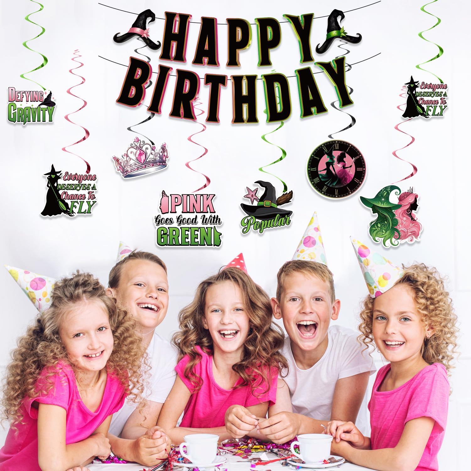 Movie Themed Birthday Decorations Set - Hanging Banner, Swirls & Party Supplies for Kids Birthday Party | Perfect for Movie Night, Themed Celebrations & Fun Family Gatherings