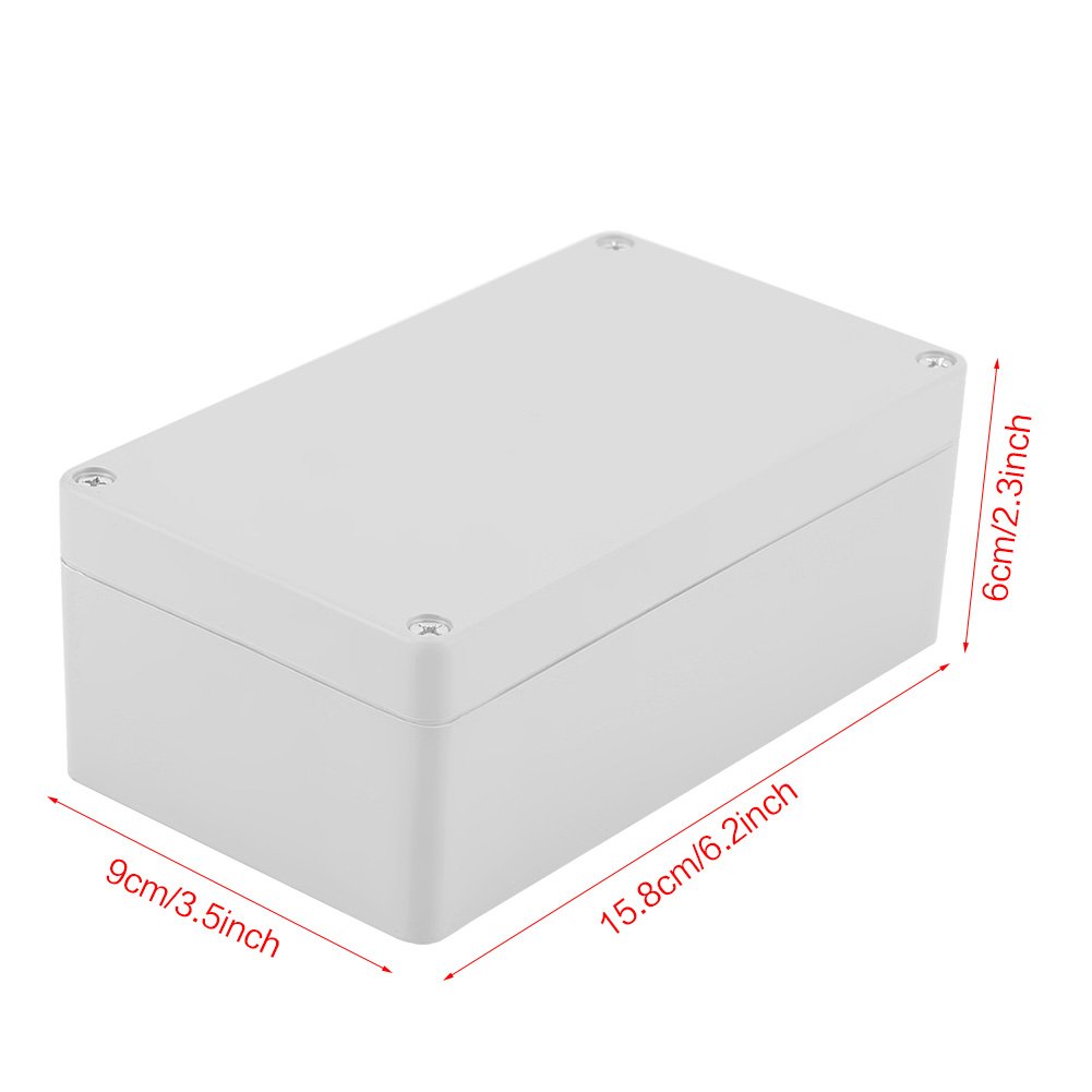 ABS Electrical Junction Box 158x90x60mm - White Waterproof Cable Enclosure for Wiring & Instrument Protection | Ideal for Home, Office & Outdoor Electrical Projects