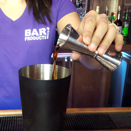 BarConic® Japanese Style Tall Double Sided Jigger - 28mL & 56mL Stainless Steel Cocktail Measuring Cup - Perfect for Mixing Drinks, Bartending & Home Bars