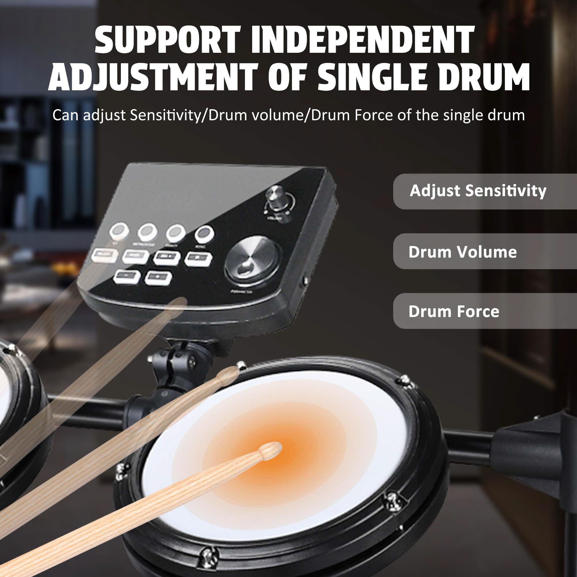 AW Electric Drum Set for Adults - 8