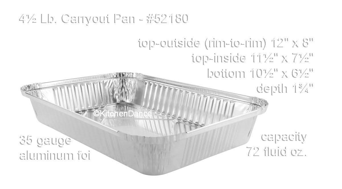 KitchenDance 4-Pound Disposable Aluminum Foil Baking Pans with Lids - Silver Oblong Pans for Cooking, Storing & Food Prep - Ideal for Home Kitchens & Restaurants - Perfect for Cakes, Casseroles, Meal Prep & Party Catering (50-Pack, #52180L)