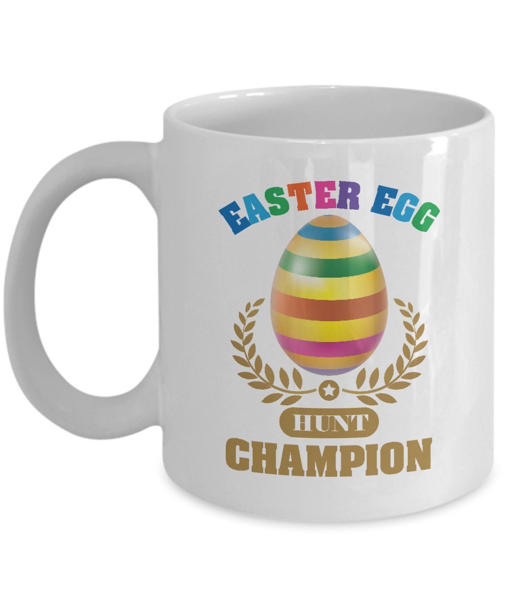 Easter Egg Hunt Ceramic Coffee Mug & Tea Cup - 11oz Handmade Gift for Spring, Easter Party, and Holiday Celebrations