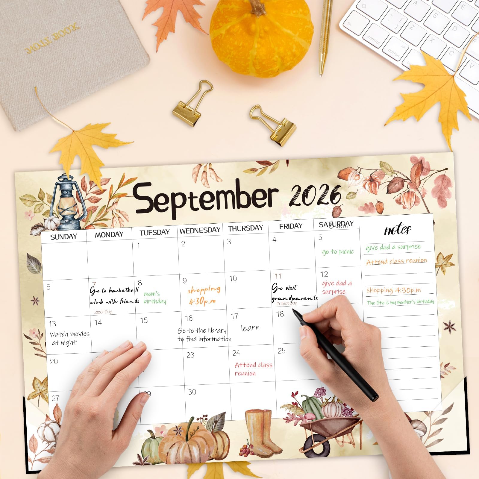 Guasslee 2025-2026 Monthly Desk Calendar | 19-Month Planner (June 2025 - December 2026) | 17
