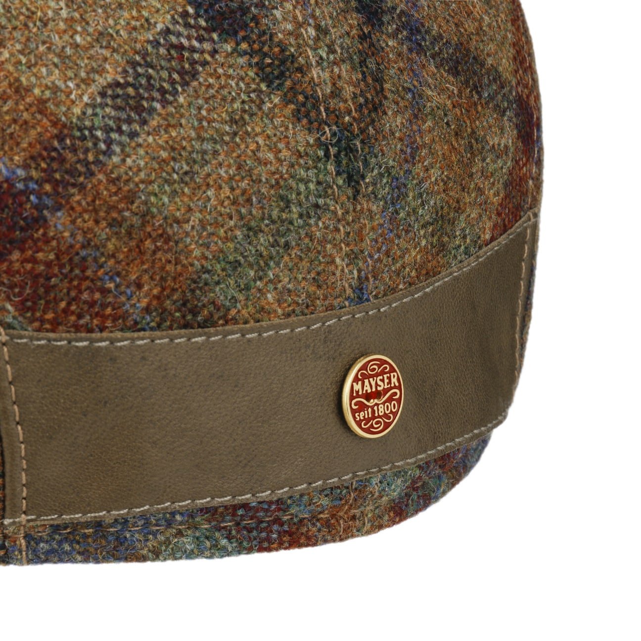 Lennart Check Shetland Flat Cap by Mayser - Classic Wool Men's Hat for Outdoor Activities & Casual Wear