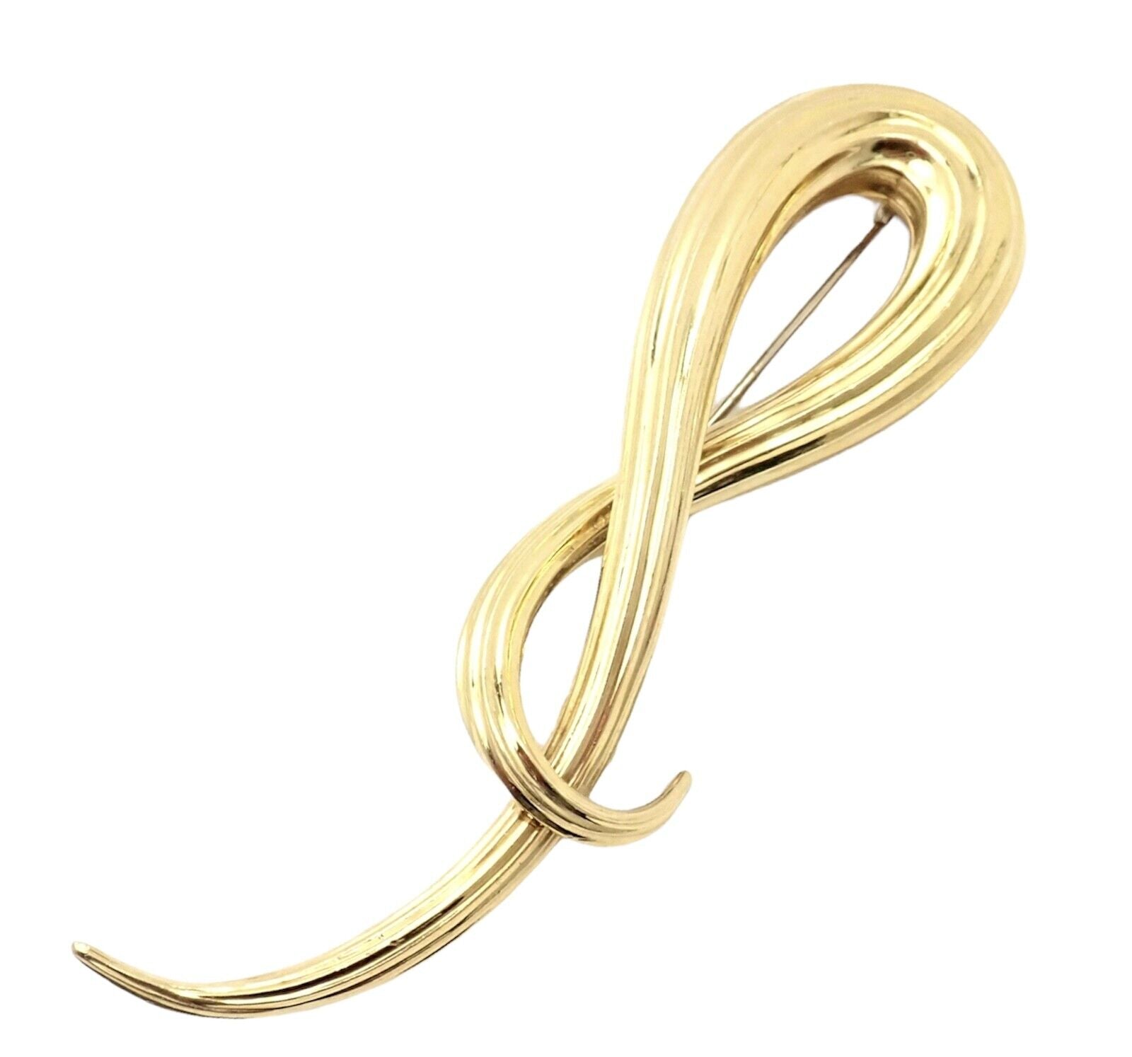 Authentic Henry Dunay 18K Yellow Gold Abstract Pin Brooch - Vintage Luxury Jewelry for Collectors & Fashion Enthusiasts - Perfect for Special Occasions, Gift Giving & Investment