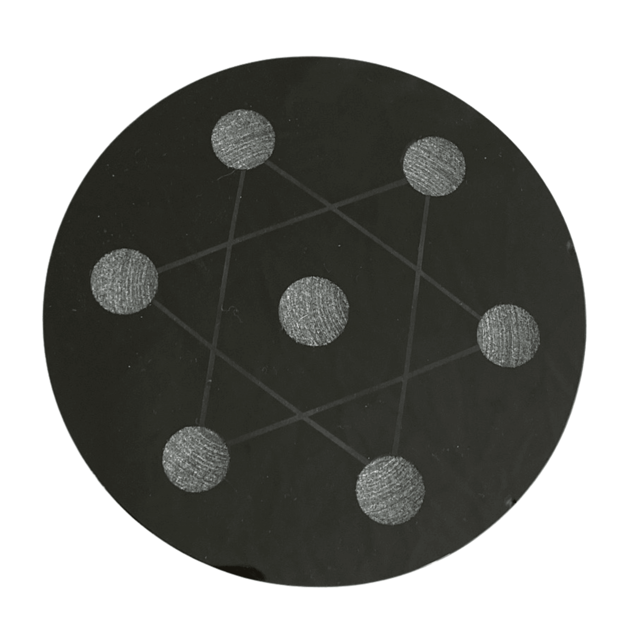 Black Obsidian Grid Plate - Small Size BOGP03 for Crystal Healing, Meditation & Energy Work - Perfect for Reiki, Chakra Balancing & Spiritual Practices