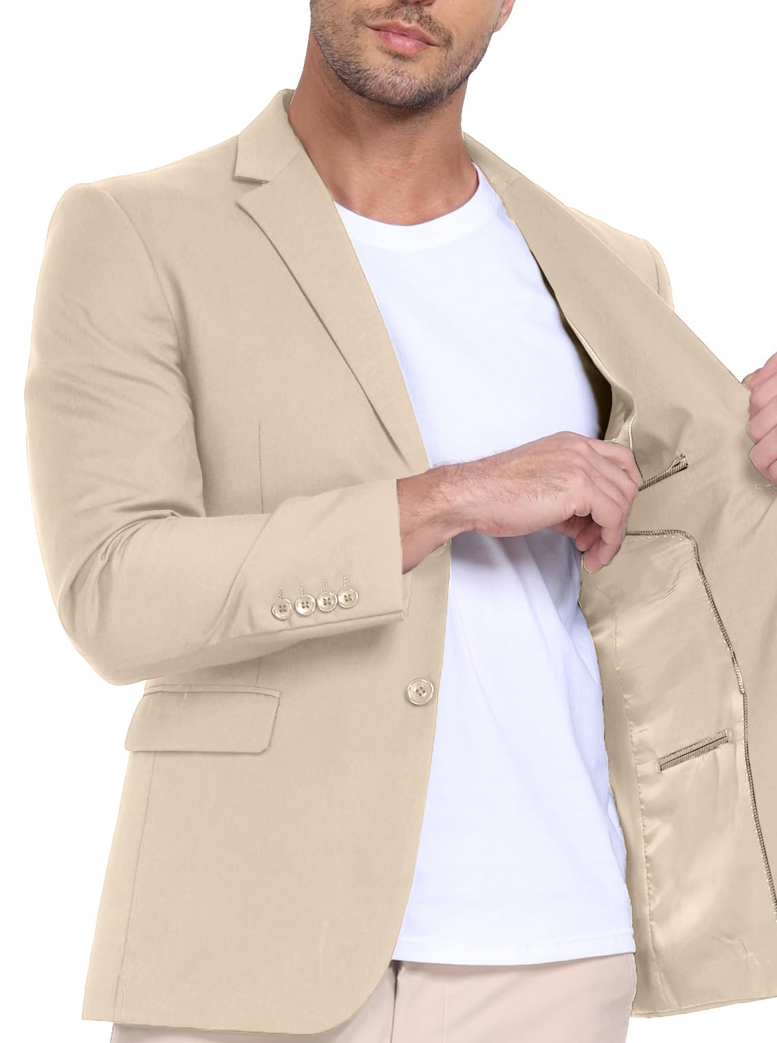 Slim Fit Men's Suit Jacket - Lightweight Business Blazer for Wedding, Office & Summer Casual Wear | Breathable Sport Coat for Daily Use & Special Occasions