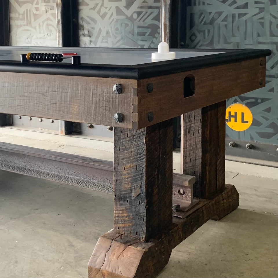 Olhausen Railyard Air Hockey Table - Professional 6ft Air Hockey Game for Home & Game Room - Perfect for Family Fun, Parties & Arcade Style Entertainment