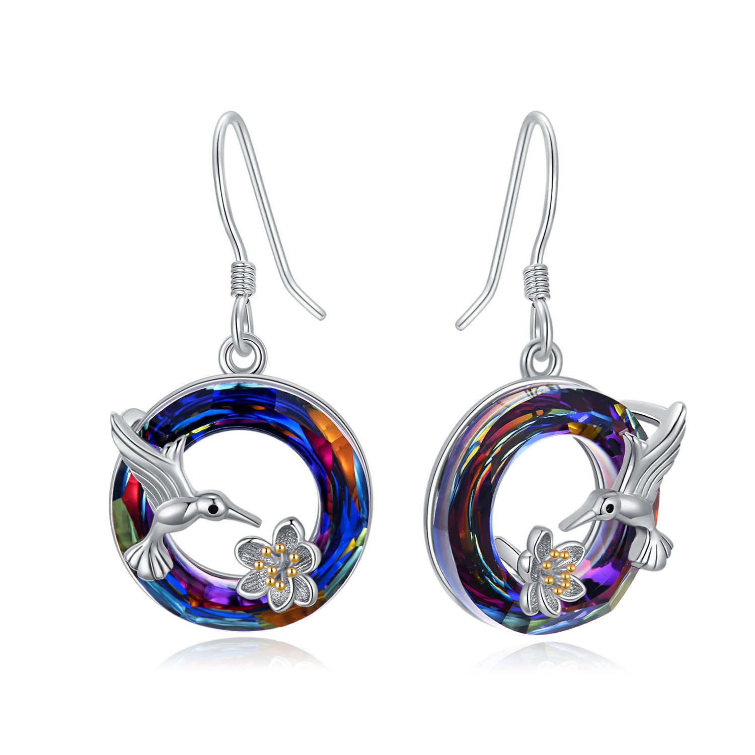 925 Sterling Silver Cute Animal Crystal Dangle Earrings for Women - Elegant Jewelry Gift for Birthday, Anniversary & Special Occasions | Perfect for Party, Wedding & Everyday Wear
