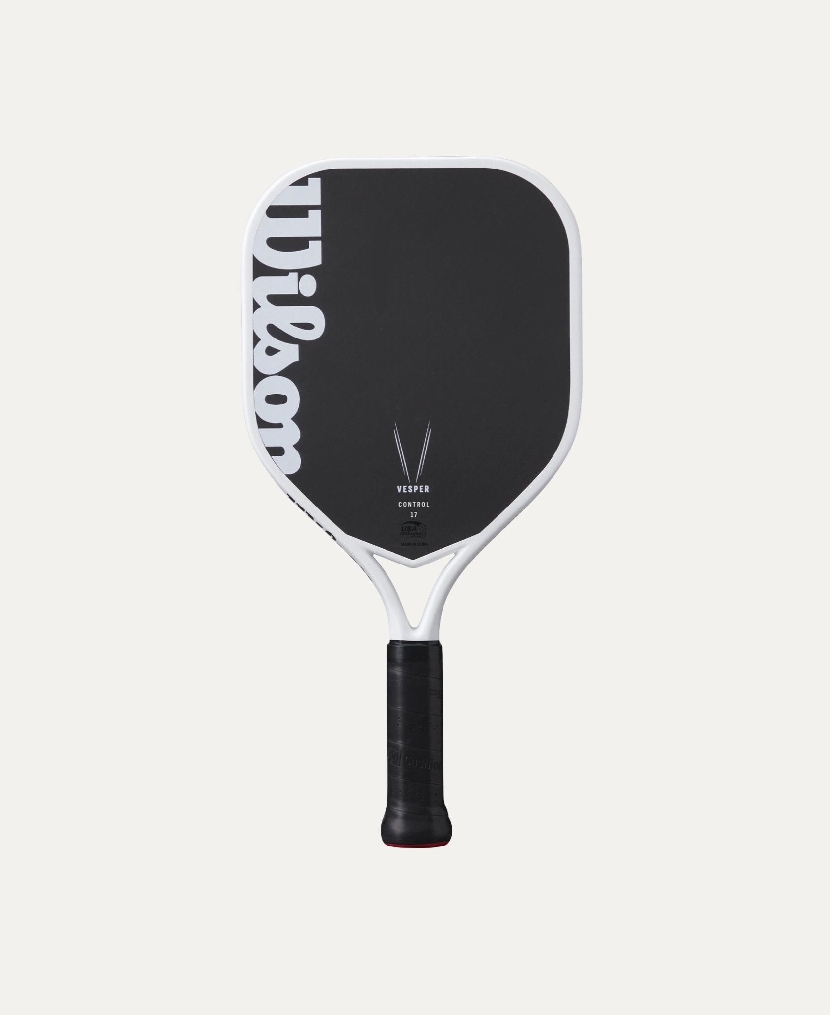 Wilson Vesper Control 17 Pickleball Paddle - Premium Carbon Fiber Paddle with Cushion Grip for Enhanced Control & Spin | Perfect for Indoor & Outdoor Pickleball Games, Tournaments & Practice Sessions