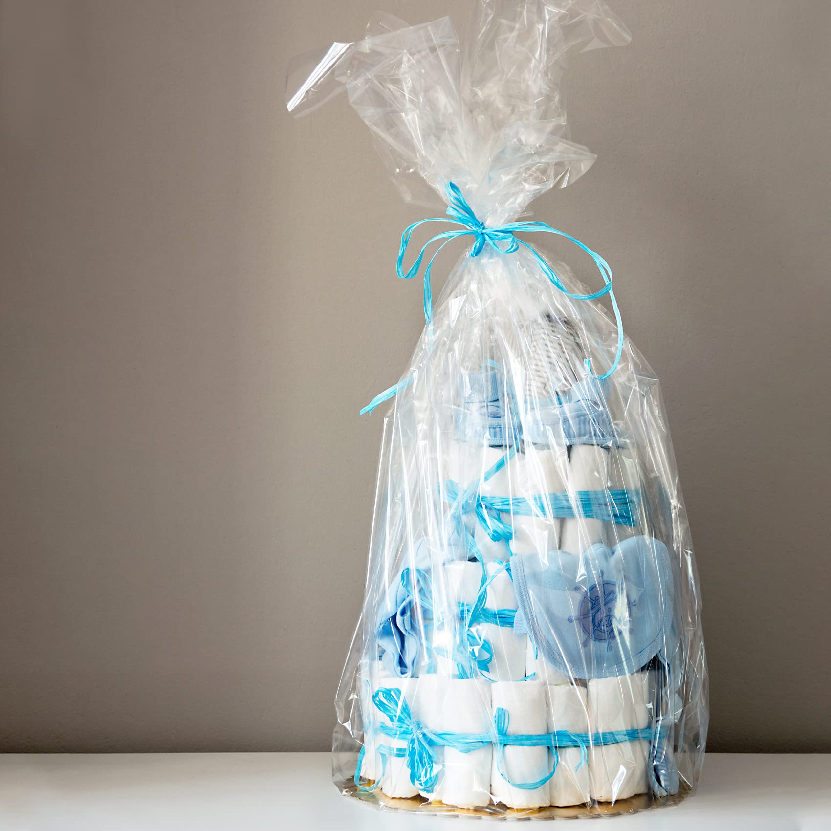 Morepack Extra Large Cellophane Bags for Gift Baskets - 50x60 Inches Jumbo Clear Plastic Wrapping Bags (5-Pack) - Perfect for Holiday Gifts, Wedding Favors & Party Decorations