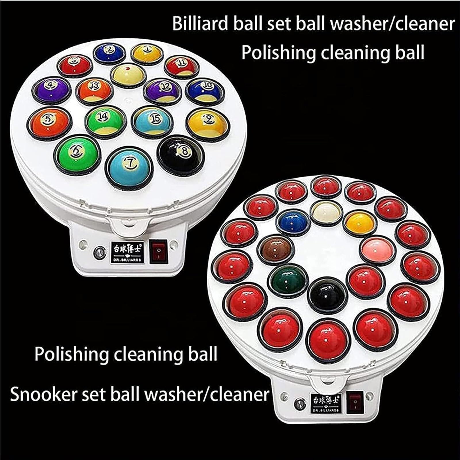 Automatic Billiard Ball Polishing & Cleaning Machine for 16/22 Balls - Pool Ball Washer & Polisher for Professional & Home Use - Perfect for Pool Halls, Game Rooms & Home Entertainment