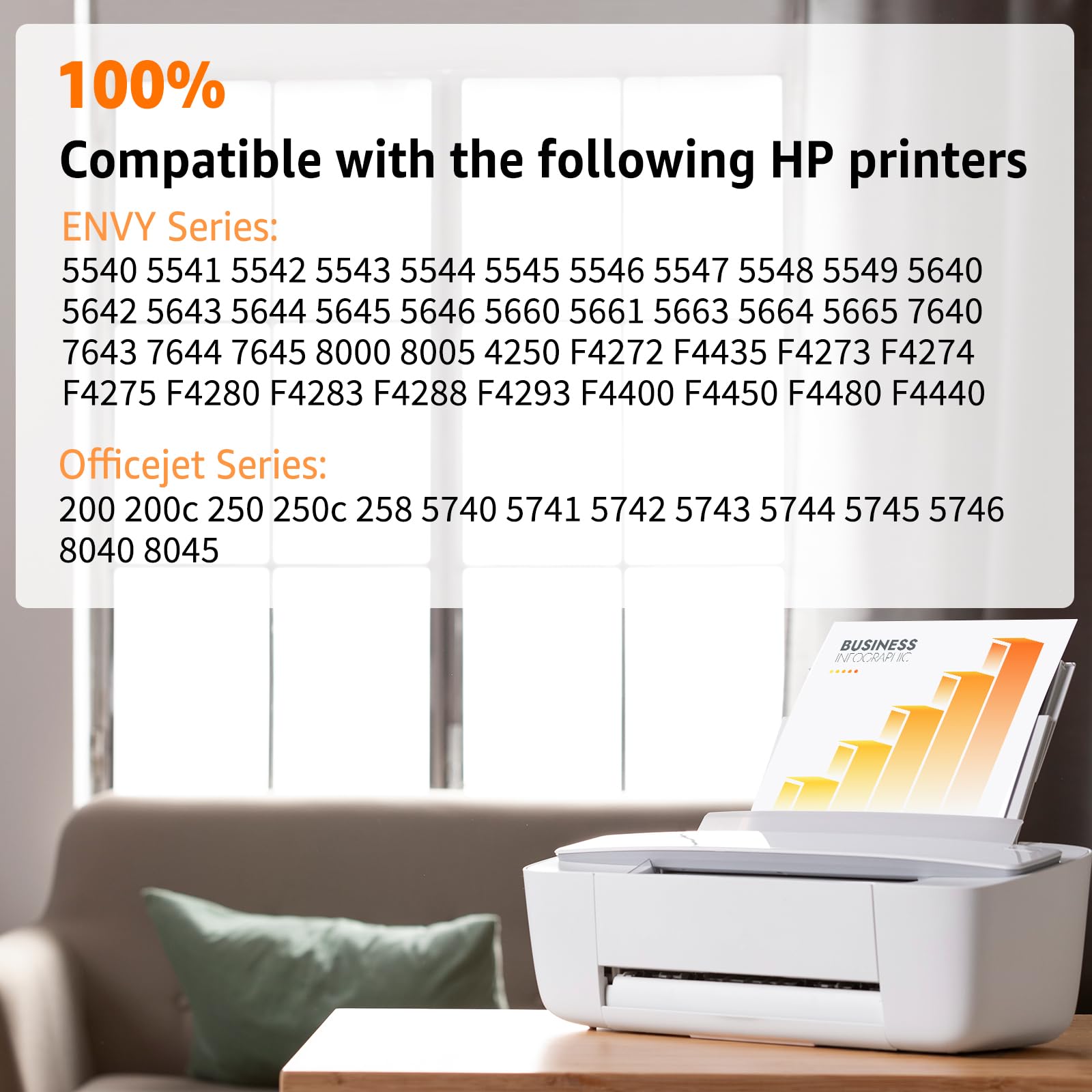 NineLeaf Remanufactured HP 62XL Black Ink Cartridge Replacement (1 Pack) - Compatible with Envy 5540/5640/5660/7644/7645 & OfficeJet 5740/8040/200/250 Series Printers - Perfect for Home Office Printing & School Projects