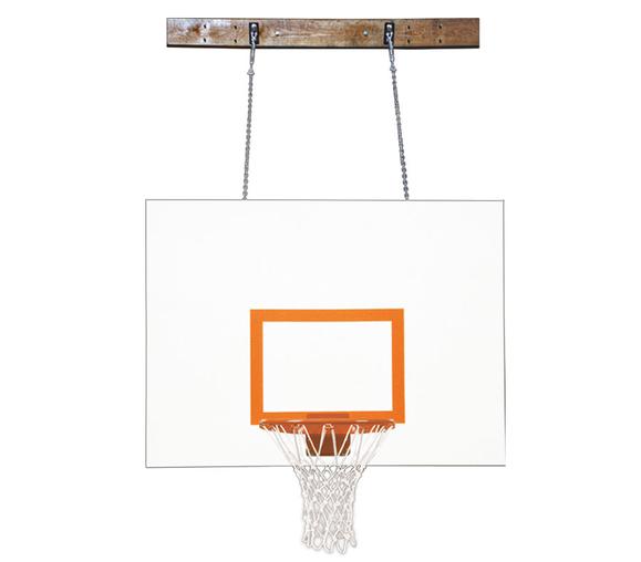 First Team FoldaMount46 Folding Wall Mount Basketball Hoop - Adjustable Height & Durable Backboard for Driveway, Gym & Outdoor Play
