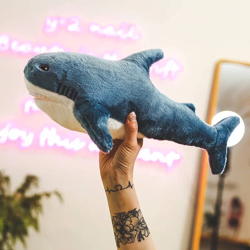 45/60cm Hot Shark Plush Toy - Soft Stuffed Animal Shark Pillow for Kids, Reading Cushion, Baby Comfort Doll, Perfect Birthday Gift for Boys & Girls - Great for Bedtime, Nursery Decor, and Playtime Cuddles