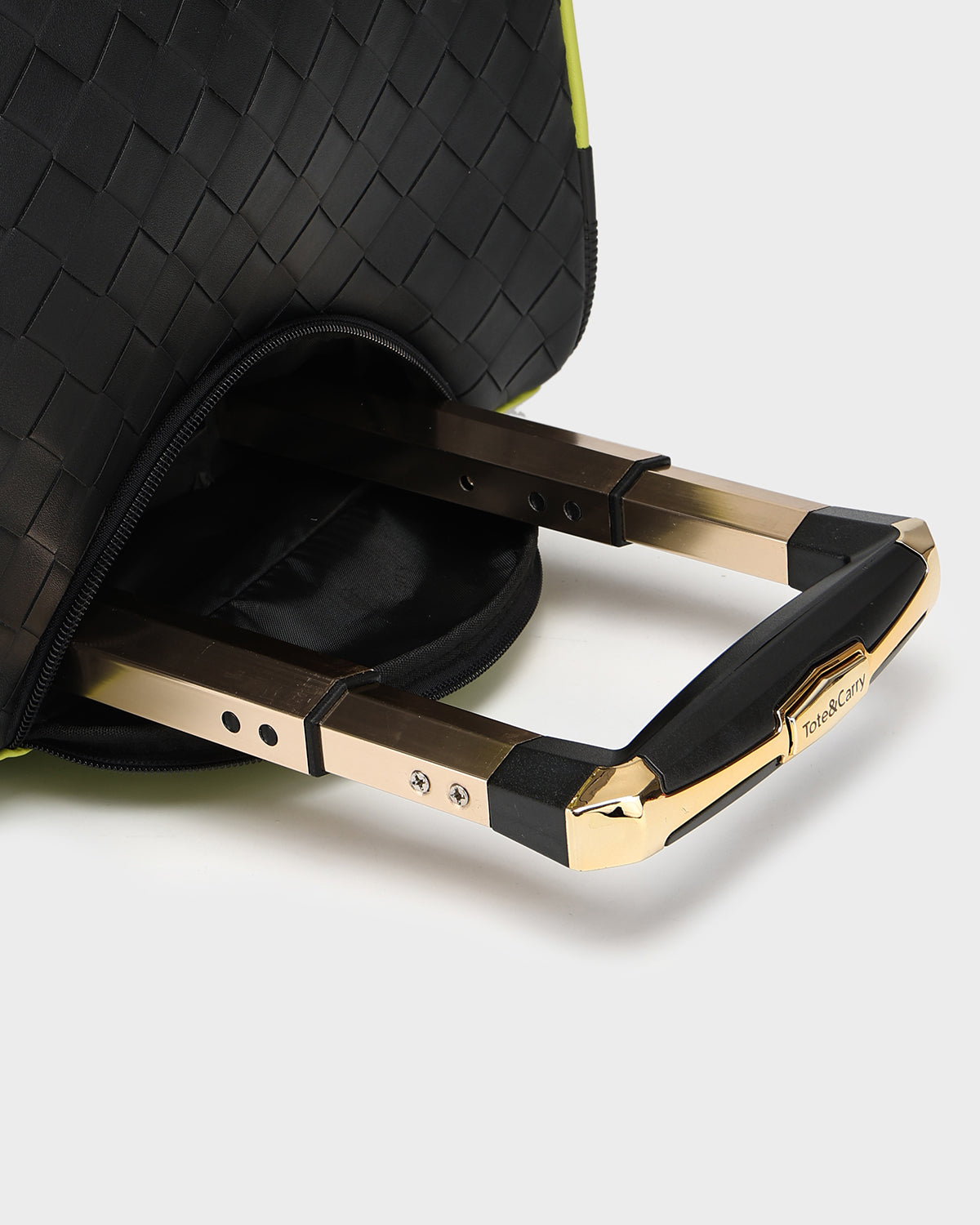 Bodega Rolling Duffle Bag - Black & Slyme Waterproof Travel Luggage for Gym, Sports, Weekend Getaways & Business Trips