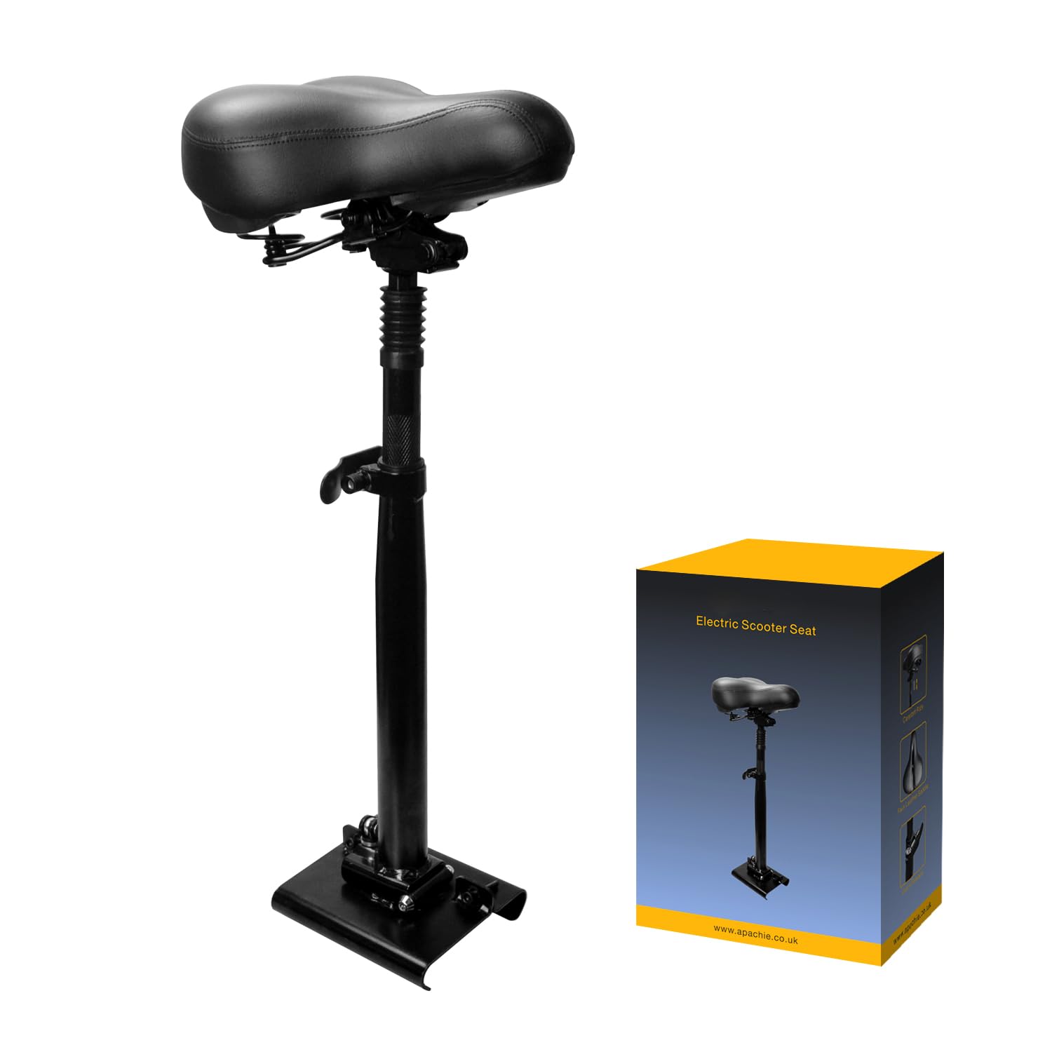 Adjustable Foldable Electric Scooter Seat with Comfortable Shock Absorption - Compatible with Gotrax GXL V2 & Segway Ninebot MAX G30P - Perfect for Commuting, Urban Travel & Last-Mile Transportation