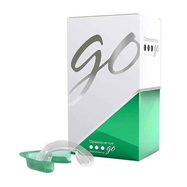 Opalescence Go 15% Hydrogen Peroxide Teeth Whitening Kit - 10 Prefilled Trays with Mint Flavor (55285) - Professional At-Home Whitening for a Brighter Smile | Perfect for Weddings, Job Interviews & Special Events