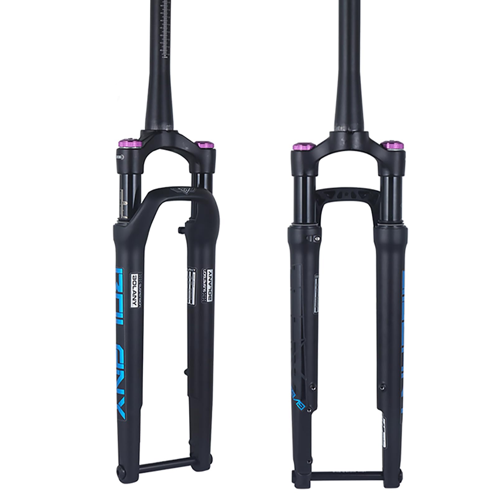 BOLANY 700C Mountain Bike Suspension Fork - 60mm Travel, Disc Brake Compatible, XC Air Fork with Manual Lock, 100x12mm Thru Axle for Off-Road Cycling | Perfect for Trail Riding, Cross-Country Biking & Adventure Cycling