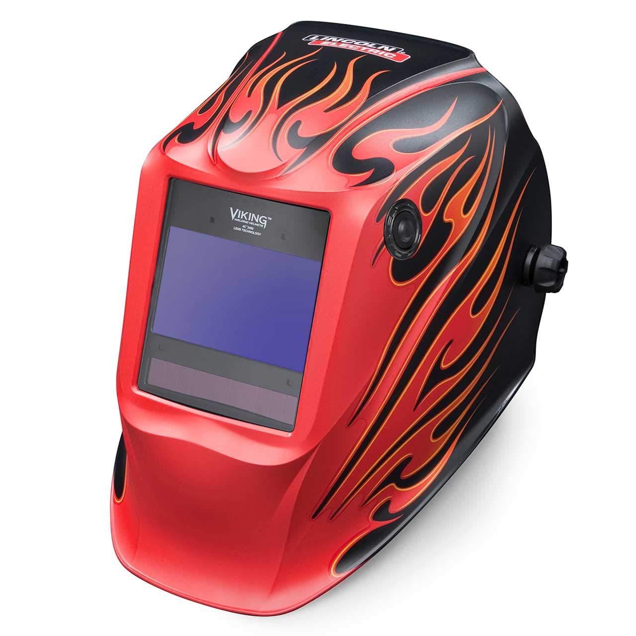 Lincoln Electric Viking 2450 Welding Helmet - Auto Darkening Lens, Solar Powered, Wide Viewing Area for MIG, TIG, ARC Welding - Perfect for DIY Projects, Metal Fabrication & Professional Welding Work