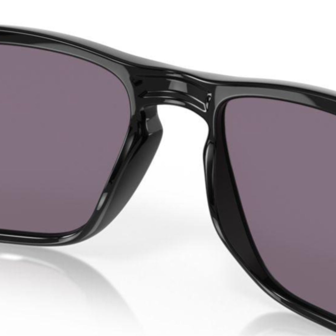 Oakley Sylas Sunglasses - Low Bridge Fit, Polished Black Frame with Prizm Grey Lenses (0OO9448F 944801) - Perfect for Running, Cycling & Outdoor Sports