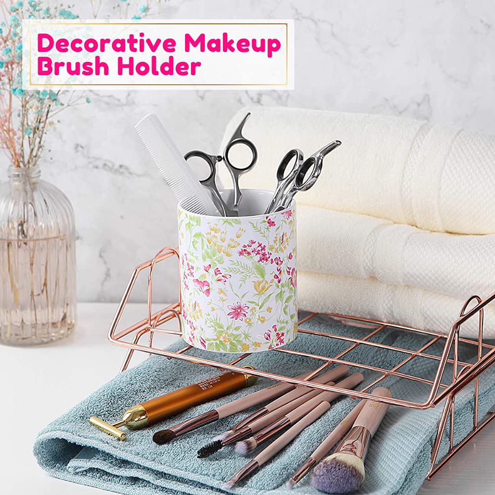 Stylish Pen and Makeup Brush Holder - Premium Desk Organizer with Pen Cup for Office, Home & Beauty Station | Perfect for Makeup Artists, Students & Professionals