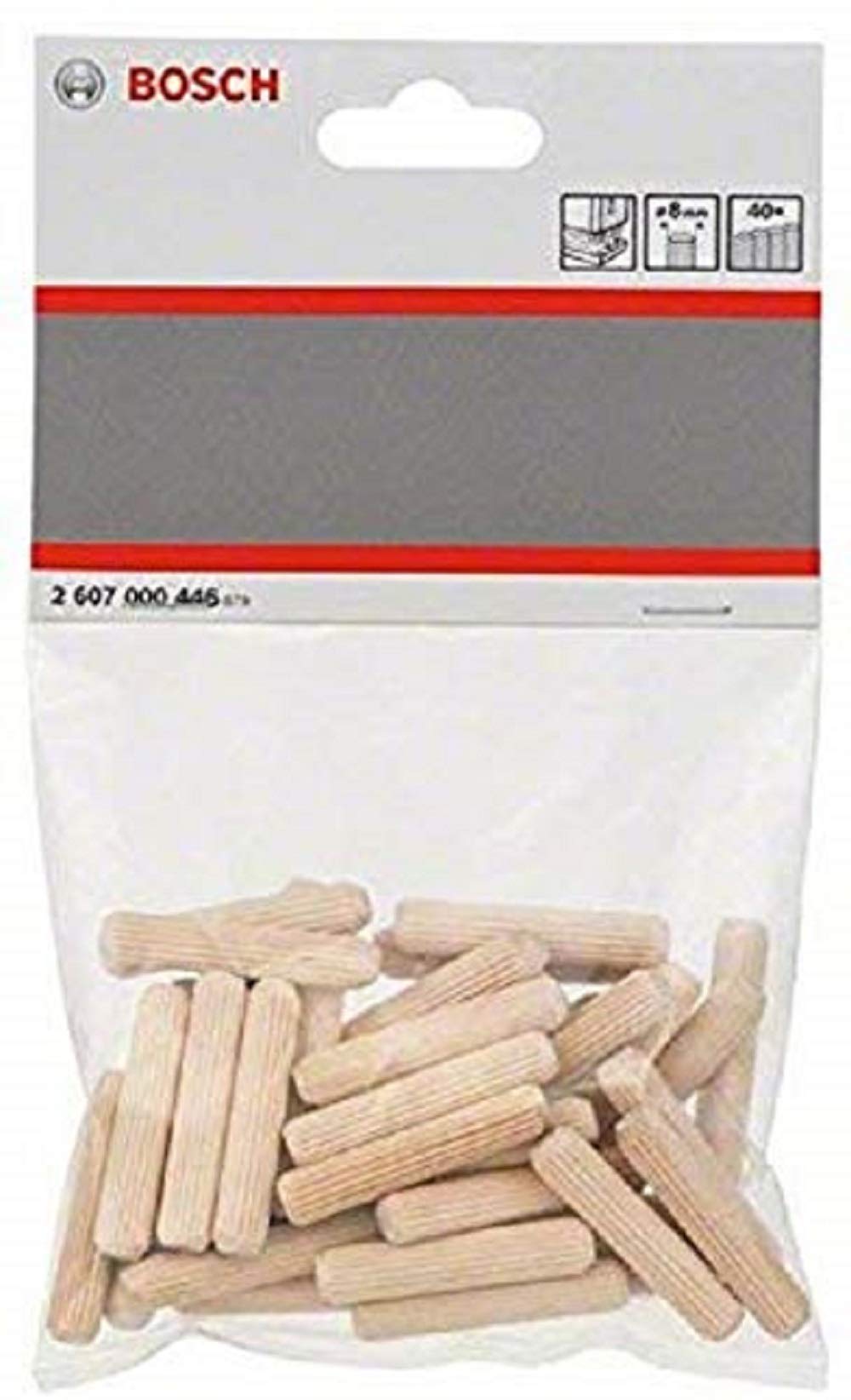 Bosh Beige Wooden Dowel 2607000446 - Perfect for DIY Crafts, Furniture Assembly, and Home Decor Projects
