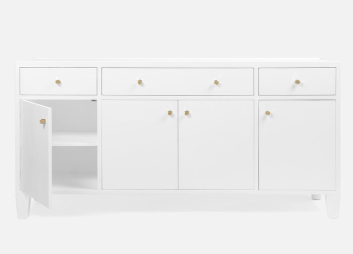 Trinidad Belgian Linen Sideboard - 3 Finish Options | Modern Buffet Cabinet for Dining Room & Living Room Storage