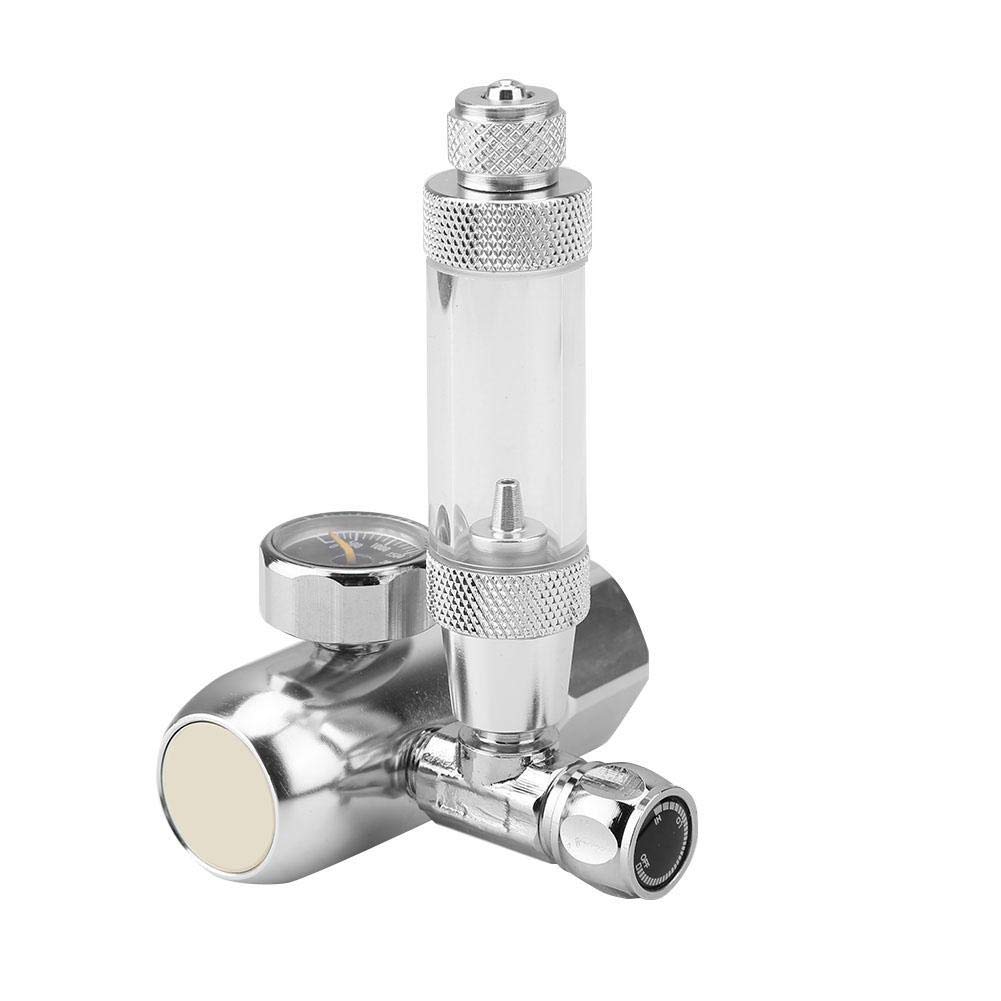 Premium Aquarium CO2 Regulator with Solenoid Valve & Bubble Counter - Accurate Pressure Gauge for Planted Fish Tanks | Durable Silver Finish | Perfect for Aquatic Plants & Nano Tanks