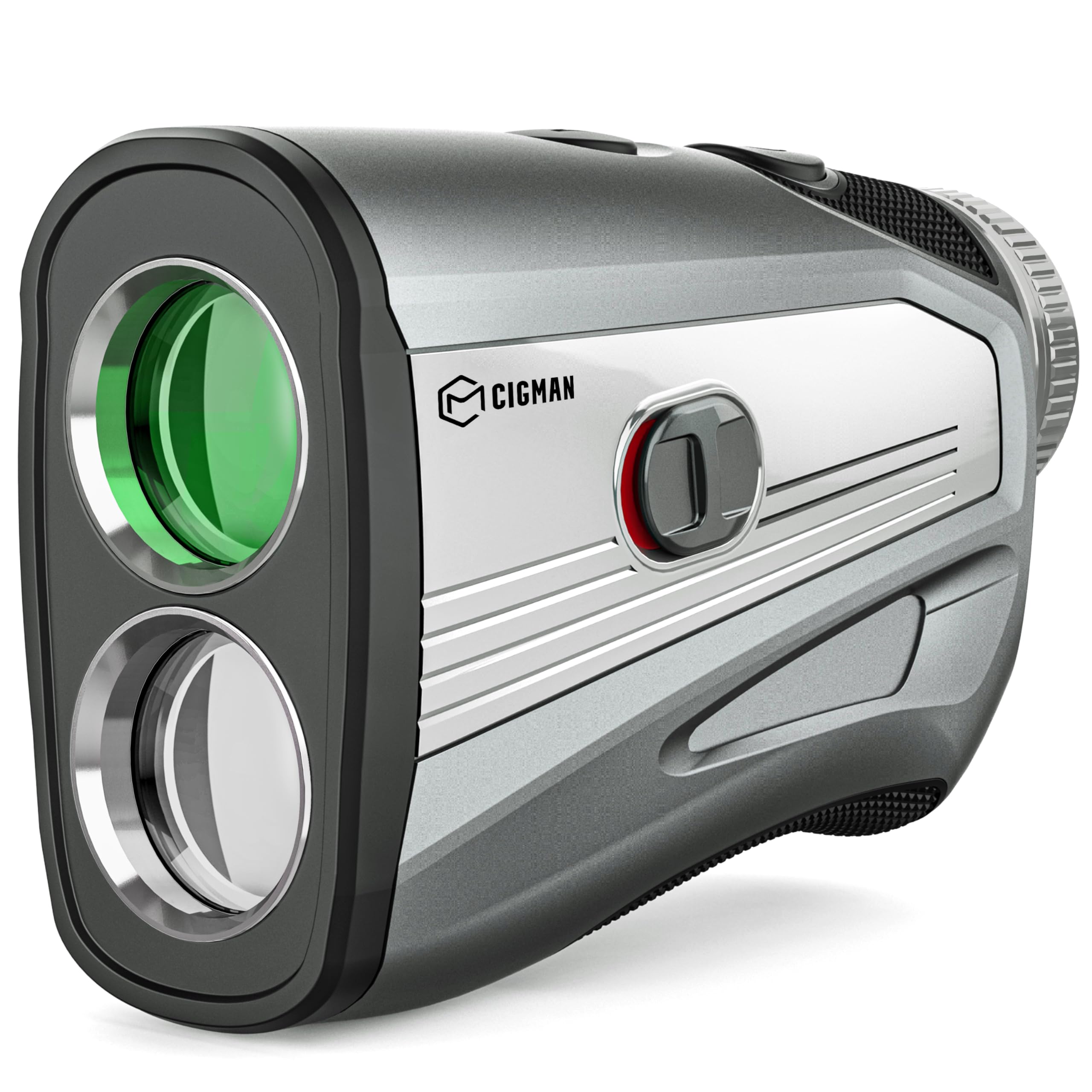 CIGMAN 850-1200 Yards Golf Laser Rangefinder with Slope - Rechargeable Magnetic Golf Range Finder with Continuous Scan, High-Precision LCD/OLED Screen, Flag Pole Lock & Vibration, 7X Magnification - Perfect for Golfing & Hunting Adventures