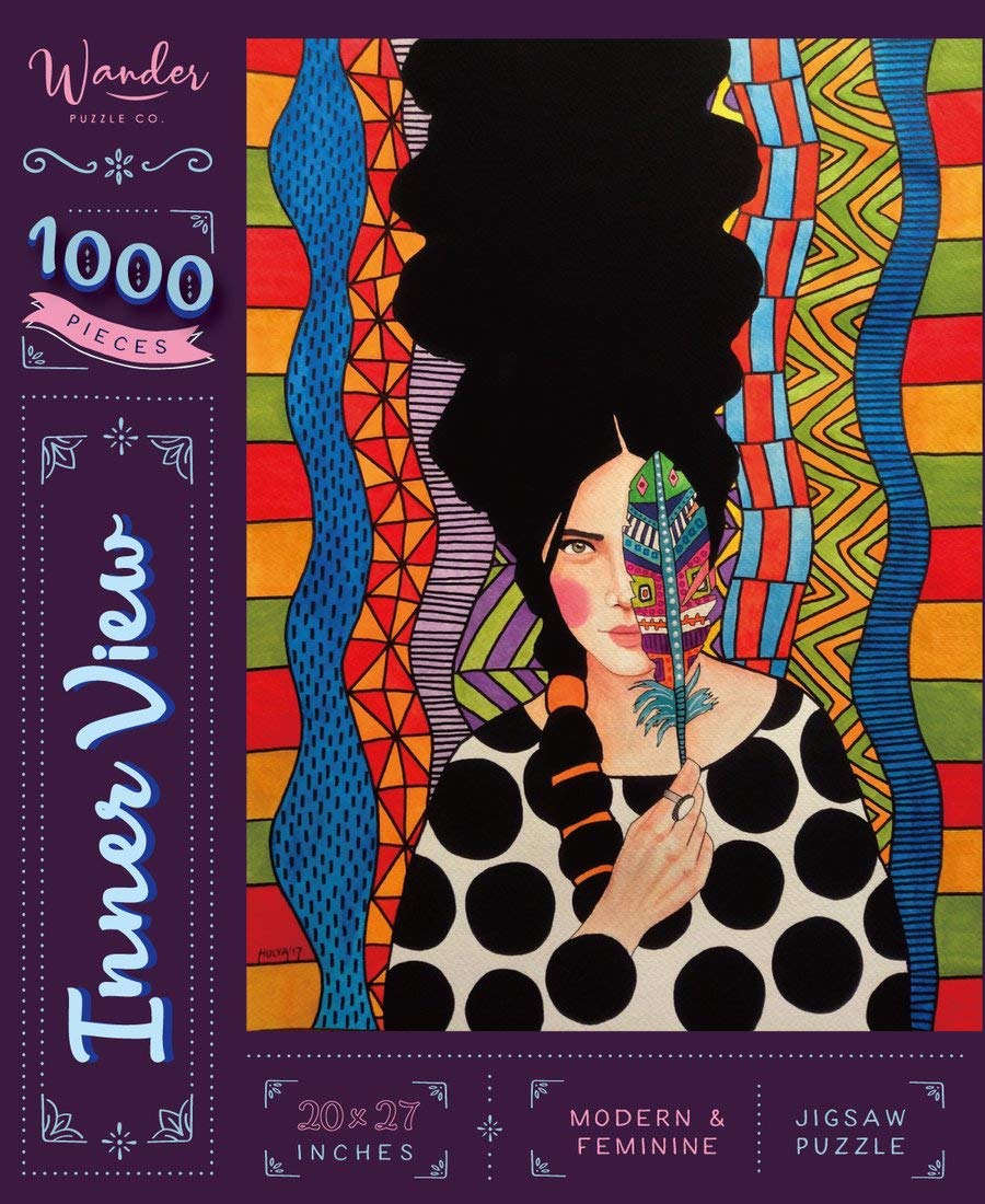 1000 Piece Adult Jigsaw Puzzle - Inner View by Wander Puzzle Co, Inspired by Turkish Artist Hülya Ozdemir | Challenging Puzzle for Adults | Perfect for Relaxation, Stress Relief & Family Game Night