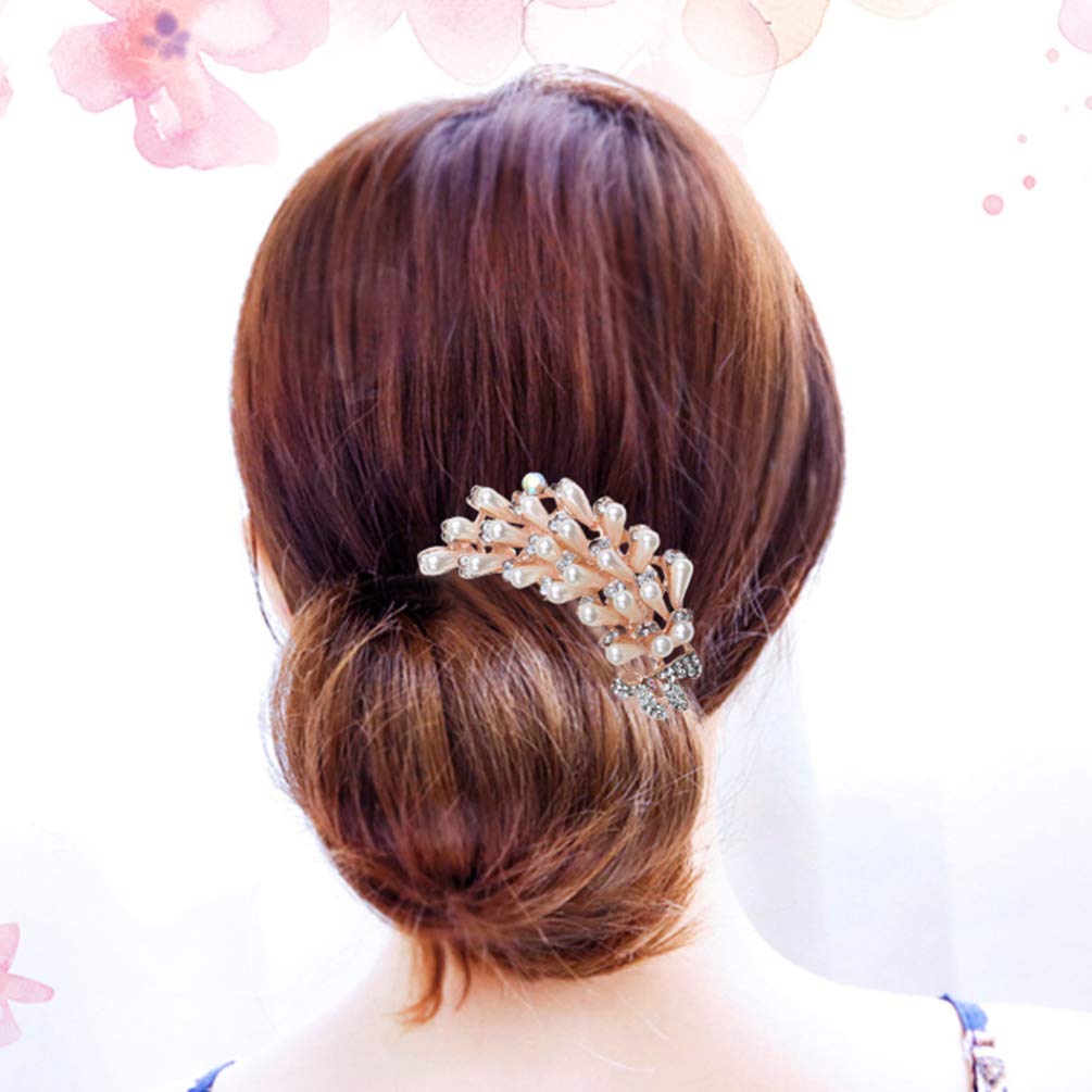 4pcs Crystal Bridal Hair Combs - Rhinestone Wedding Hair Accessories for Women & Girls, Flower Hair Clips for Bride, Bridesmaid & Prom - Perfect for Weddings, Proms & Special Occasions