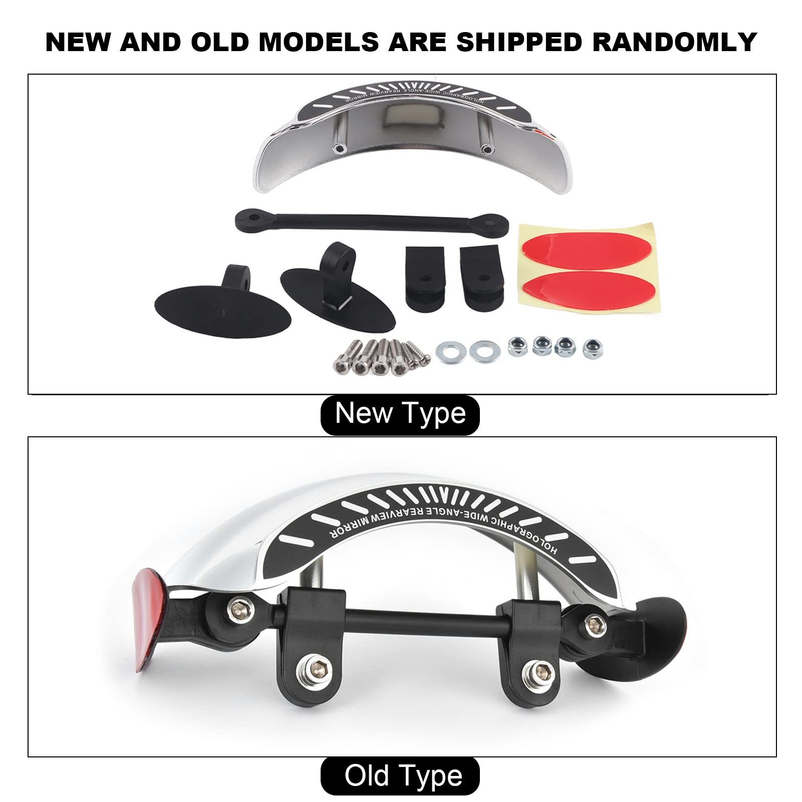 180° Ultra Wide Angle Motorcycle Rear View Mirror - Universal Windscreen Mount, Chromed Security Blind Spot Mirror for Enhanced Riding Safety | Perfect for Cruisers, Touring Bikes & Commuter Motorcycles