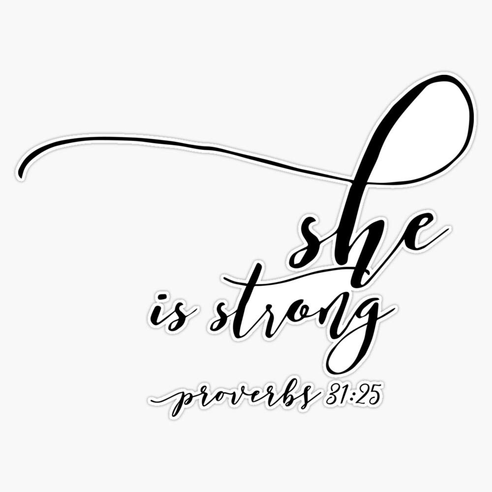 Strong Bible Verse Christian Vinyl Sticker - Waterproof 5