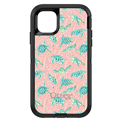 Preppy Pattern - Turtles on Pink Background On Black Case