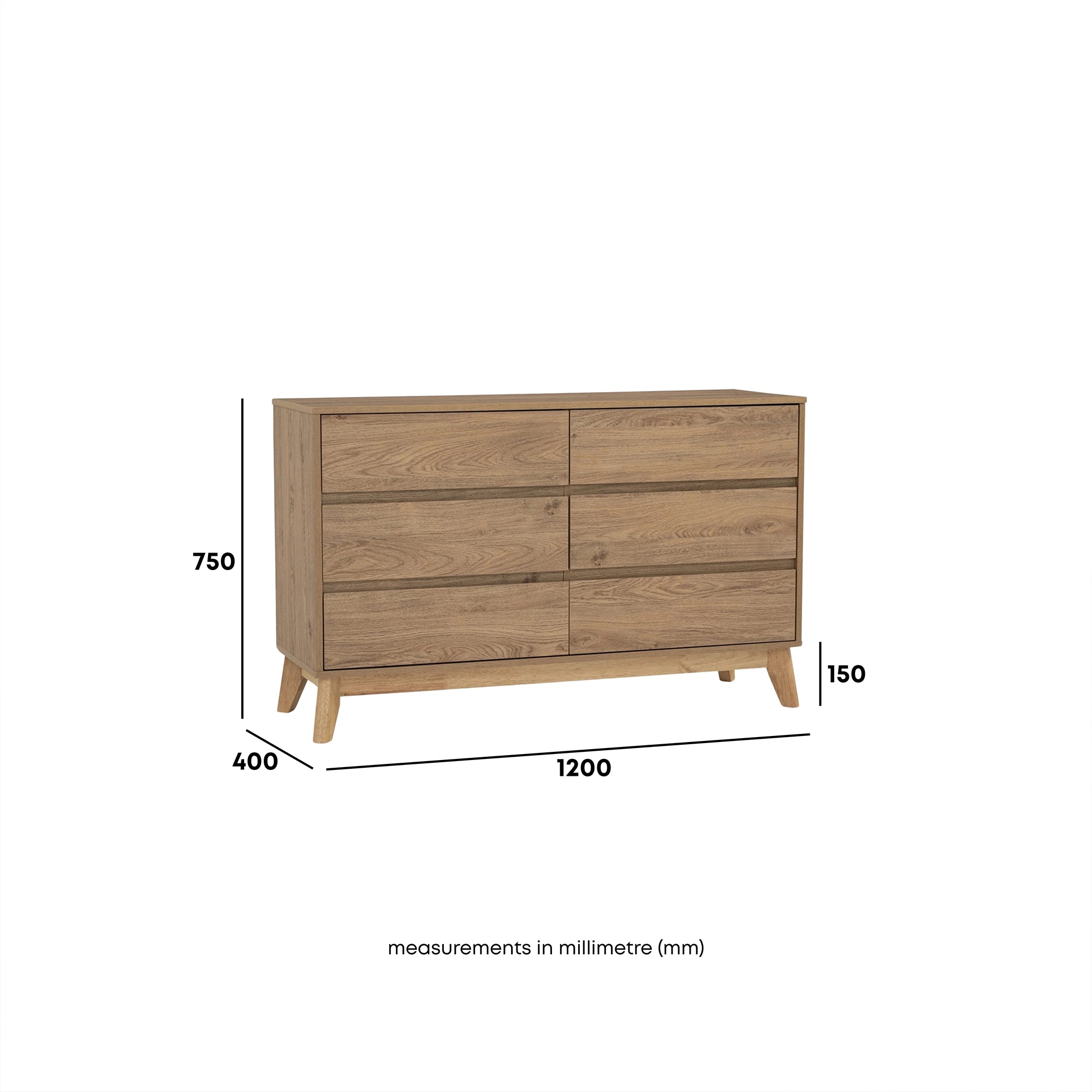 Modern Miro Sideboard with 3 Drawers & 2 Doors - Mid-Century Style TV Stand Buffet Cabinet for Living Room, Bedroom & Dining Room Storage