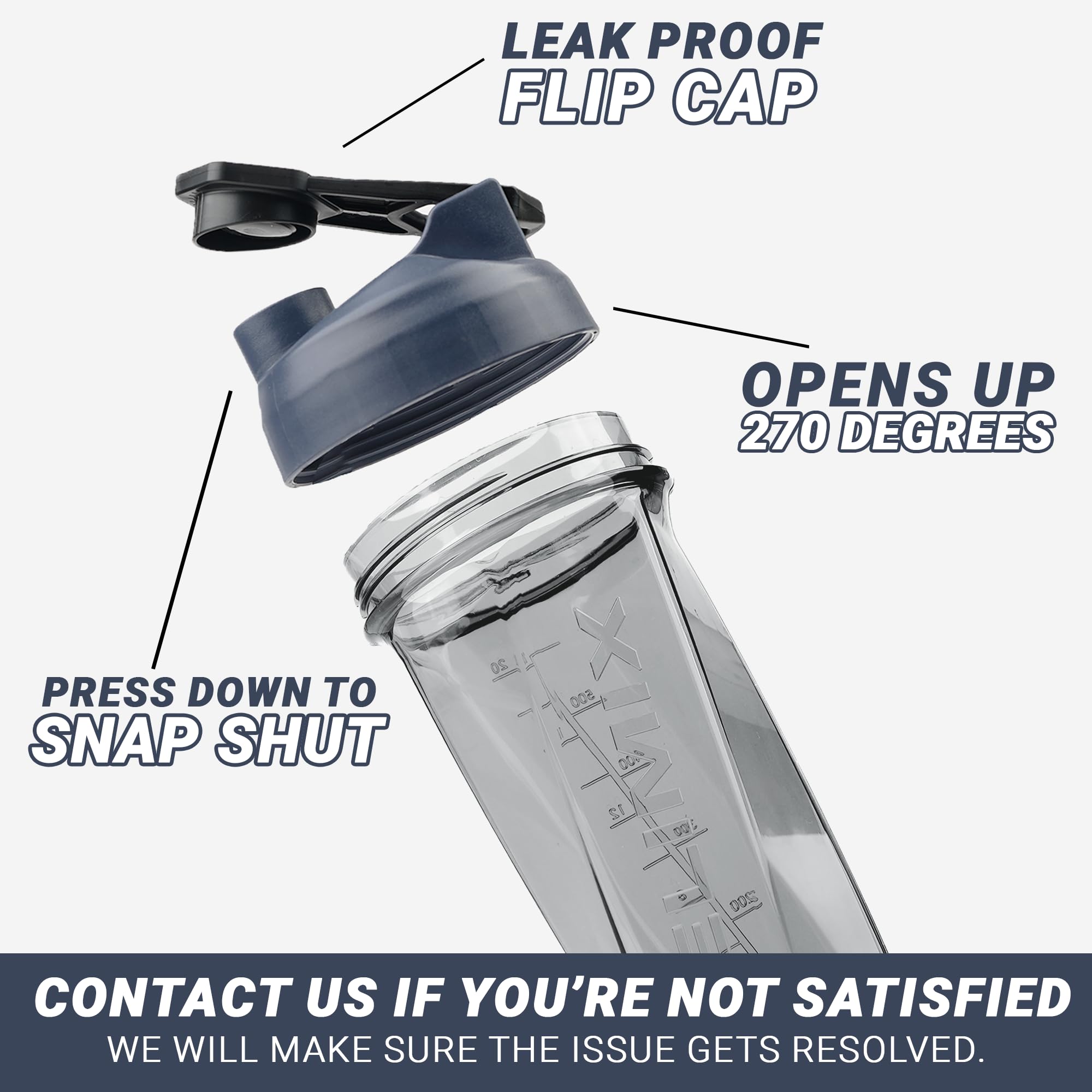 HELIMIX 2.0 Vortex Blender Shaker Bottle - 28oz BPA-Free Protein Shaker Cup for Gym & Travel | No Blending Ball Needed | USA Made | Mixes Protein Shakes, Smoothies & Cocktails | Dishwasher Safe | Perfect for Workout Recovery & Meal Prep