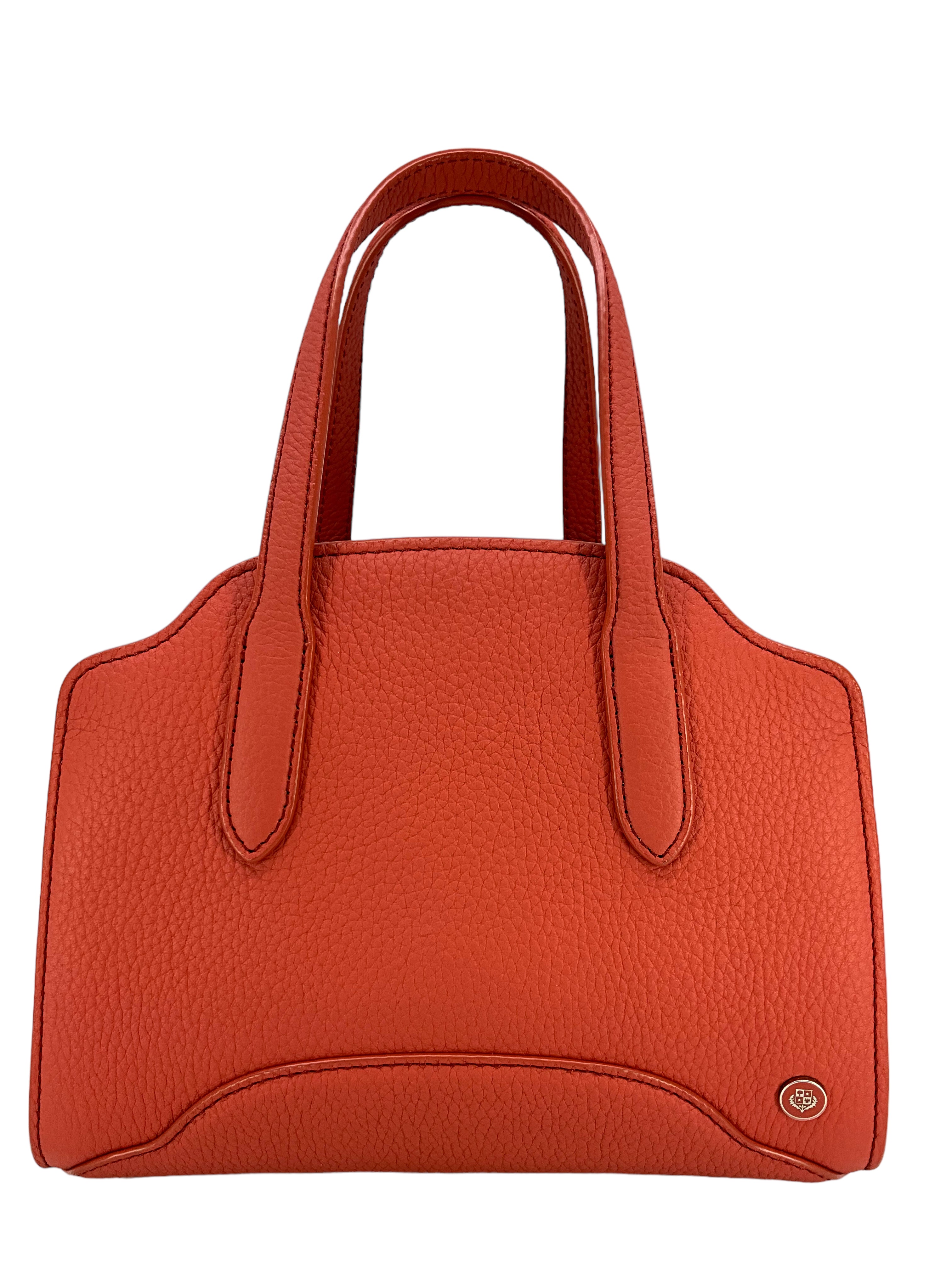 LORO PIANA Grained Calfskin Sesia Satchel Bag with Adjustable Shoulder Strap - Luxury Leather Handbag for Women | Perfect for Work, Travel & Everyday Use